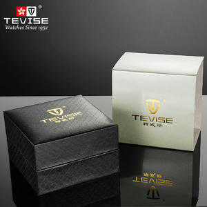 Caja de reloj Tevise original, estilo empresarial, juego de relojes, cajas de madera, embalaje de papel, paquete de regalo de lujo para reloj de pulsera para hombre. - Product Image 1