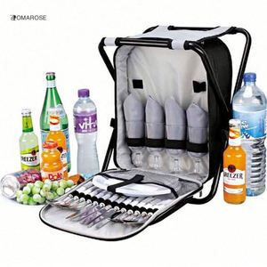 Folding Picnic <b>Cooler</b> <b>Backpack</b> With Chair, Lightweight Portable Seat Stool for Outdoor Camping, Travel, Hiking, Beach,Fishing - Product Image 5