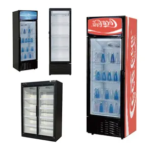High Quality Commercial Supermarket Display Refrigerator Single 3 Glass Door Beverage Cooler Freezer
