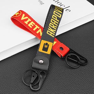 Llaveros de Motocicleta con Bordado Tejido, Accesorios con Logotipo Personalizado, Llaveros Cortos con Cordón, Cordones de Muñeca para Motocicleta - Product Image 4
