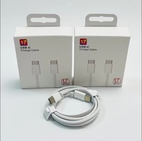 Kabel Pengisian Daya Cepat Tipe-C ke Tipe-C 1M 60W Berbahan Nilon Kepang yang Tahan Lama untuk iPhone 15 16 17 Ponsel Pintar