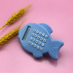 Mini Fish Shape Calculator 8 Digits ABS Material Portable Keychain Macaron Color Korean Style Fashionable Pocket Size - Product Image 4