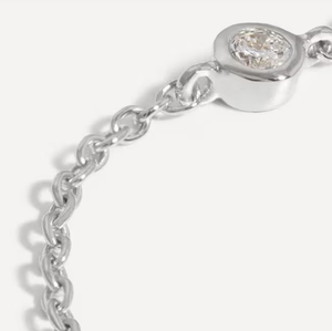 Bracelet en or blanc 14ct avec diamants flottants fins - Product Image 2