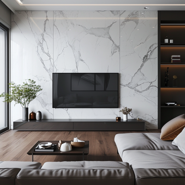 3D PVC Faux Marble Texture Multi-Layer Interior Wall Panel Sheet Cladding Boards for Living Room Bedroom Background Wall