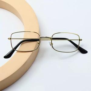 Gafas Unisex Rectangulares Jinhua con Marco Delgado Dorado, Lentes de Resina con Protección de Luz Azul, 620 Cuadrados Pequeños - Product Image 2