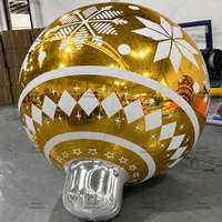 Vente chaude ballon suspendu géant brillant gonflable boule miroir de Noël pour décoration de fête