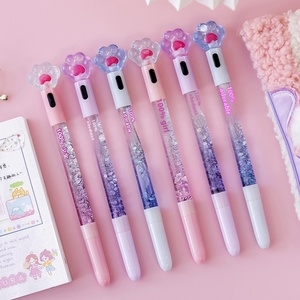 Stylo à eau créatif <span class=keywords><strong>Sentance</strong></span> Y-596 pour étudiants, design simple et féminin, avec paillettes lumineuses, griffes de chat et sable mouvant, style célébrité internet, gel 0.5mm - Product Image 2
