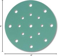 Disques abrasifs ronds verts de 6 pouces à 17 trous, à fermeture auto-agrippante, de dureté moyenne, OEM pour ponceuse orbitale aléatoire