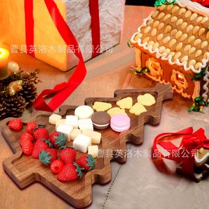 Bandeja para Servir con Diseño de Árbol de Navidad, Color Madera Natural, Decorativa, para Uso en Restaurantes - Product Image 2