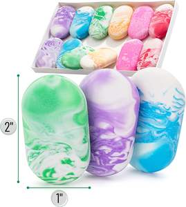 Kit lukisan seni Rock Mini Diy, kustom lukisan batu cairan tidak beracun untuk anak-anak, Set mainan menggambar uniseks dengan batu datar alami - Product Image 4