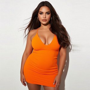Custom Y2K Women's <strong>Casual</strong> Plus Size Midi <strong>Dresses</strong> Elegant Loose Sexy Floral <strong>Chiffon</strong> Front Digital Printing for Party Style - Product Image 6