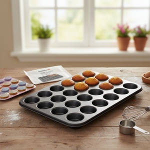 CASAMAX WL AZ-5366 Teglia in Ferro per Muffin da 24 Porzioni - 35x26x2cm - Product Image 3