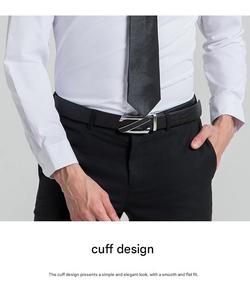 Trajes Casuales de Negocios <span class=keywords><strong>para</strong></span> <span class=keywords><strong>Hombre</strong></span>, Corte Slim, Camisa <span class=keywords><strong>Blanca</strong></span> de Manga Larga con Logotipo Bordado Personalizado, Cierre de un Solo Botón, <span class=keywords><strong>Ropa</strong></span> Social Masculina - Product Image 4