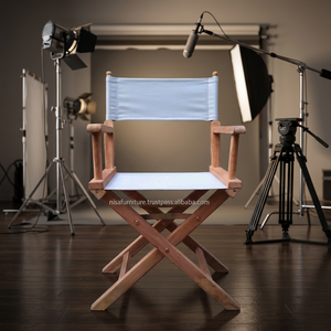 Chaise pliante de réalisateur en teck pour jardin, mobilier d'extérieur - Product Image 3