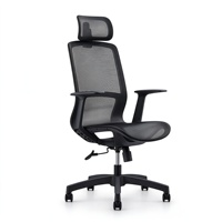 Chaise de bureau ergonomique avec appui-tête réglable, chaise de bureau pivotante en maille respirante 3D AIR pour la maison et le bureau