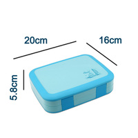 Boîte à lunch bento réutilisable pour enfants, compartimentée, pour le stockage des aliments, boîte à lunch pour l'école