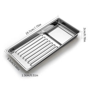 Bandeja de Desinfección de Acero Inoxidable de Alta Calidad para Herramientas de Manicura y Nail Art en Salón de Uñas - Product Image 2