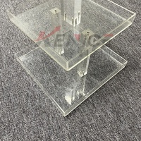 Présentoir en acrylique de style moderne haute transparence détachable 3 couches présentoirs à gâteaux en acrylique pour magasin de gâteaux