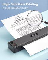 Imprimante portable A4, imprimantes thermiques, imprimantes sans fil, imprimante sans encre pour les voyages, le bureau, la maison, les contrats et les factures