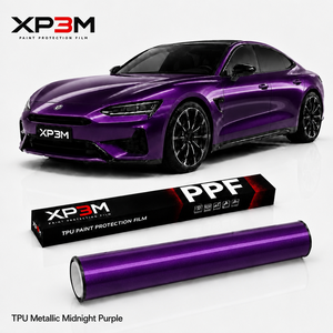 ฟิล์มกันรอยรถยนต์ XP3M สีม่วงเมทัลลิกมิดไนท์  แบบมันเงา TPU  ความหนา 7.5 มิล  ซ่อมแซมตัวเองได้ ป้องกันรอยขีดข่วน ป้องกันการเหลือง - Product Image 1