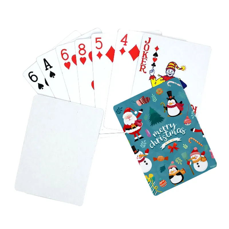 Cartão de jogo de sublimação personalizado para pôquer em PVC com impressão dupla face