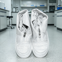 Bottes hautes unisexes personnalisées, chaussures de sécurité antistatiques avec empeigne en mesh pour l'industrie alimentaire, les ateliers sans poussière et les laboratoires