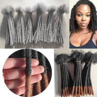 Livraison rapide en stock afro vrais cheveux humains vierges homme noir loc 613 ombre 100% fait main crochet tressage dreadlock extension