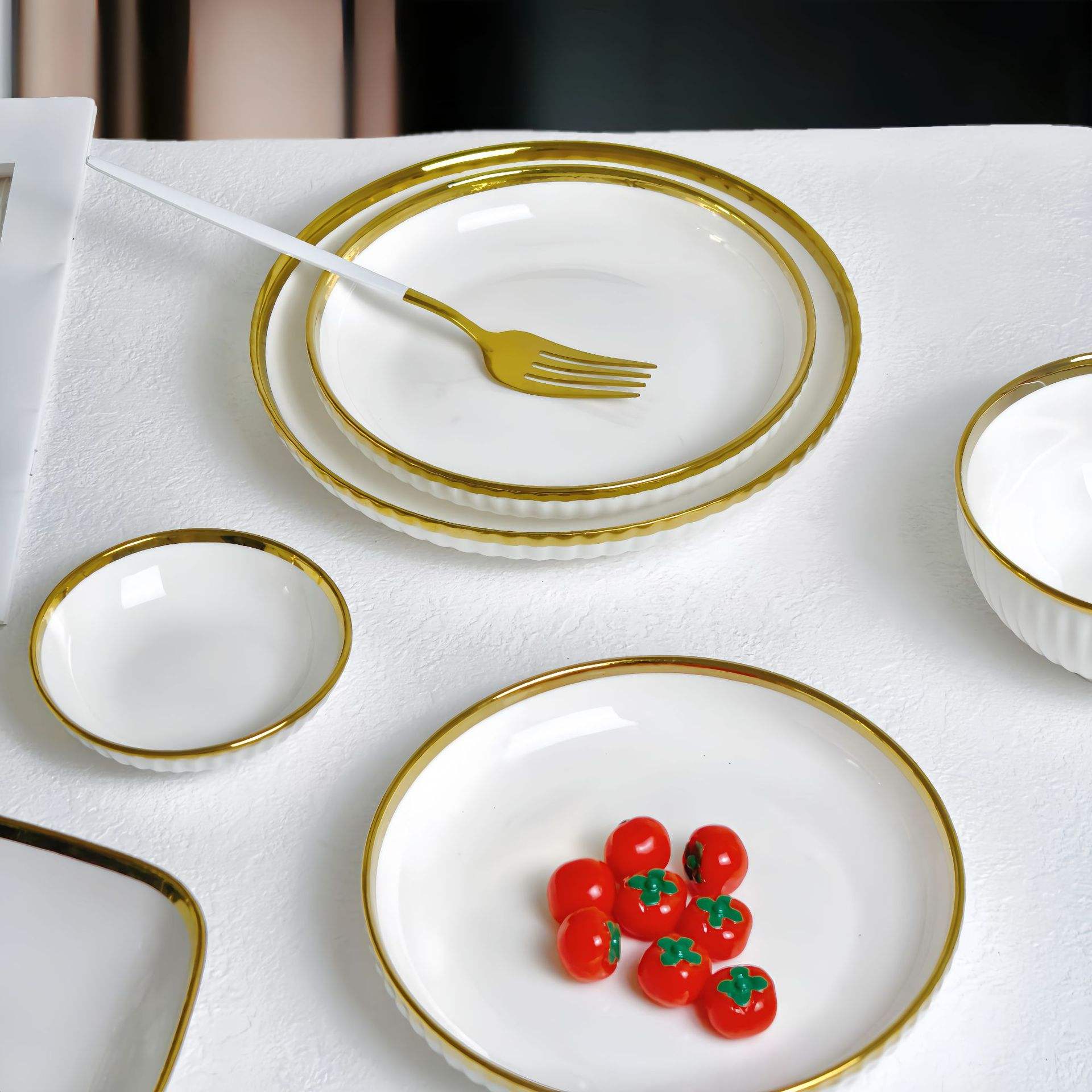 8 inch gold-edged yamada plate-60 pcs box