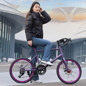 Vélo de course sur route HUOSEN GLC-004, frein à disque variable pour les trajets quotidiens, acier à haute teneur en carbone, 16 vitesses, 700c, charge de 150 kg - Product Image 4
