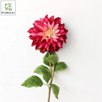 Bunga krisan perona pipi bunga Dahlia sutra buatan besar cantik kualitas tinggi untuk dekorasi pernikahan