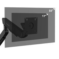 Bras de moniteur unique ergonomique de haute qualité 17-32 pouces ressort mécanique support réglable gestion des câbles propres