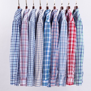 Camicia Casual da <span class=keywords><strong>Uomo</strong></span> a Maniche Lunghe in Cotone Puro con Colletto Quadrato e Motivo a Quadri, Sottile, Lavabile in Lavatrice, Collezione Primavera 2026 - Spedizione Internazionale - Product Image 1
