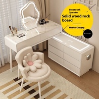 Table de toilette à valeur recommandée Armoire intelligente Vanity Desk intégrée avec haut-parleur Bluetooth Cabinet de rangement pour la chambre principale