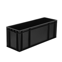 SANWEI 3W-9805348 560*187*200mm 30kg Noir Antistatique ESD Conducteur PP Boîte de Circulation pour Expédition Mat