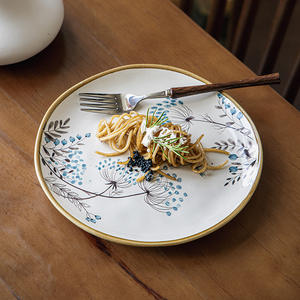 <span class=keywords><strong>Assiette</strong></span> de 8 pouces, <span class=keywords><strong>assiette</strong></span> à dessert haut de gamme, <span class=keywords><strong>assiette</strong></span> plate en céramique - Product Image 4