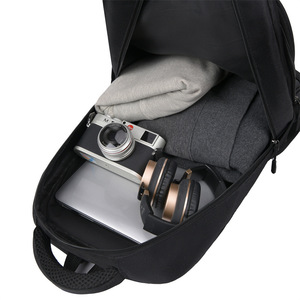 Laptop <b>Backpack</b> Unisex Large Capacity Business Travel <b>With</b> Laptop <b>Compartment</b> Solid Color - Product Image 3