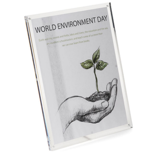 8.5x11 nghiêng trở lại hình ảnh hình ảnh khung dày rõ ràng khối khung từ acrylic khung ảnh với Giá vẽ cánh tay - Product Image 3