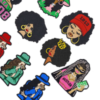 Patch brodé thermocollant Graffiti Cool Girl en feutre non tissé pour vêtements, accessoires pour sweat-shirts, vestes et sacs