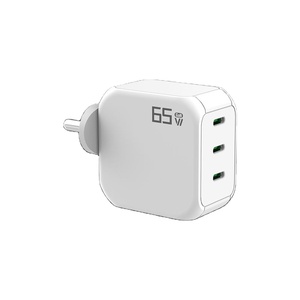 Gan <span class=keywords><strong>Tech</strong></span> เครื่องชาร์จ3.0 PD ขนาด65วัตต์สำหรับเดินทาง, ที่ชาร์จติดผนังแบบพกพาได้รวดเร็วปลั๊กอินเดีย3ช่องเสียบ USB C - Product Image 1