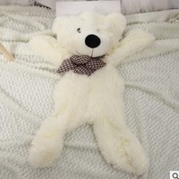 Peluche ours en peluche HY avec coque recouverte de fourrure, ours à câliner de grande taille, coque vide tricolore, vente en gros disponible en 6 couleurs