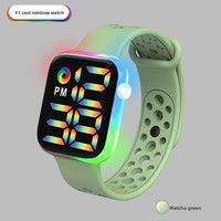 Grosir Jam Tangan Digital LED Plastik Elektronik Warna-warni Model Sport Fashion untuk Pasangan Unisex Anak Laki-laki Perempuan