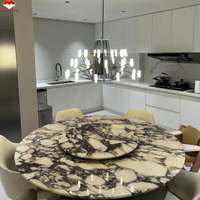 Table à manger, table d'appoint, table basse en marbre Calacatta Viola italien naturel poli, design moderne de luxe personnalisé, grande dalle pour intérieur