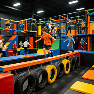 Ninja Warrior Elite: Parque de Aventuras Interior Personalizado, Circuito de Cuerdas, Atracción para Centros Comerciales, Experto en Parques Infantiles Profesionales al Aire Libre - Product Image 1