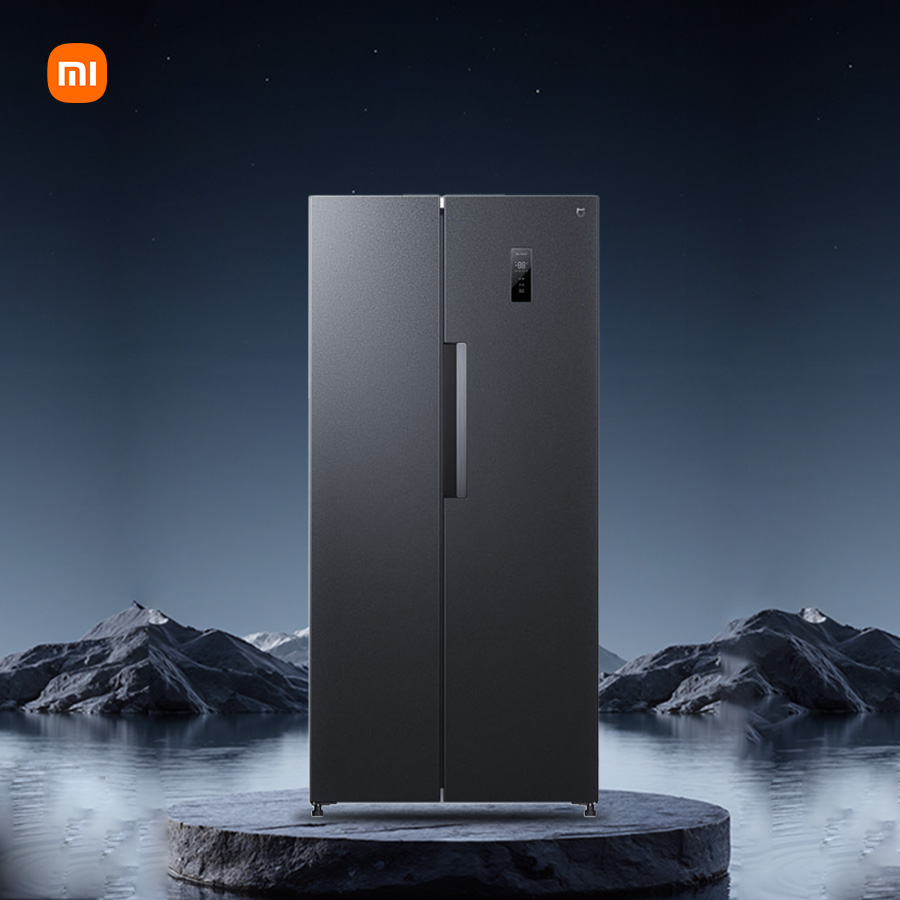 Умный холодильник Xiaomi Mijia, 501 л, черный холодильник с двумя дверями, 36 низких децибелов, работает с приложением Mijia для дома