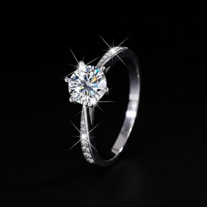 Bague d'éternité en diamant de laboratoire cultivé en Inde, en argent 925, étincelante, pour mariage, anniversaire, cadeau de mariée, disponible à la vente - Product Image 6