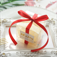 Chine usine en gros doux pliable faveur de mariage bonbons emballage alimentaire boîte-cadeau boîte à bougies en plastique
