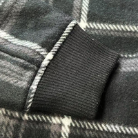 Meilleure vente Veste chemise à capuche à carreaux en flanelle grande taille en polyester avec logo et motifs personnalisés