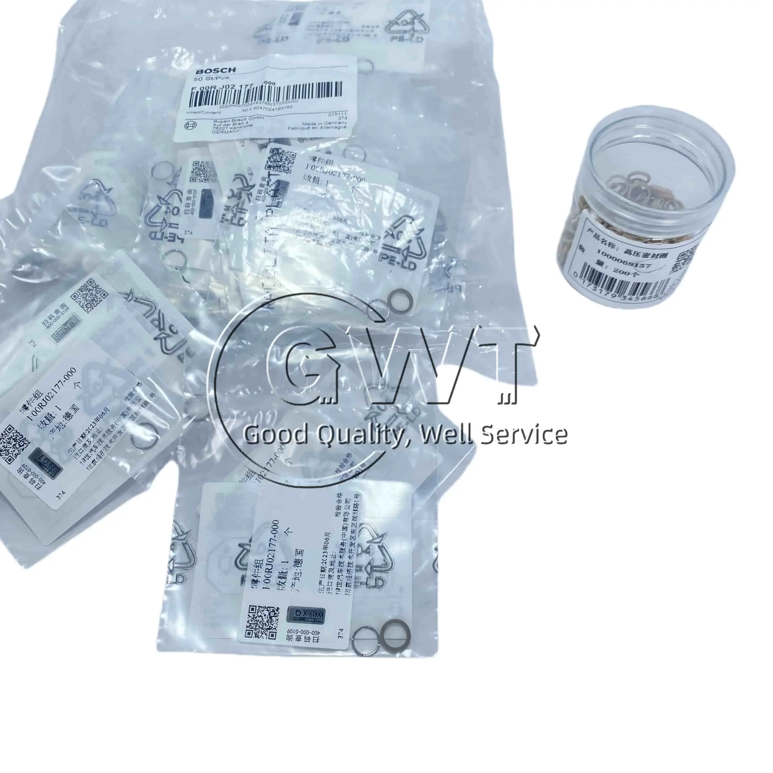 Common Rail Injector Repair Kits F00RJ02177 Diesel injector sealing rings F00R J02 177