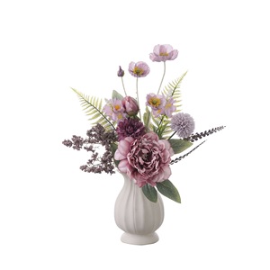 Bouquet de pivoines artificielles Qingye Manyu pour décoration murale de mariage, décoration intérieure avec notes manuscrites - Product Image 5