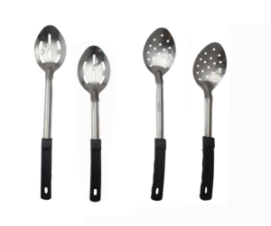 Cuchara de Servir con Mango Largo, Espátula Ranurada con Orificios Redondos, Cuchara Perforada para Salsas, Uso en Cocina, Hotel, Buffet - Product Image 1